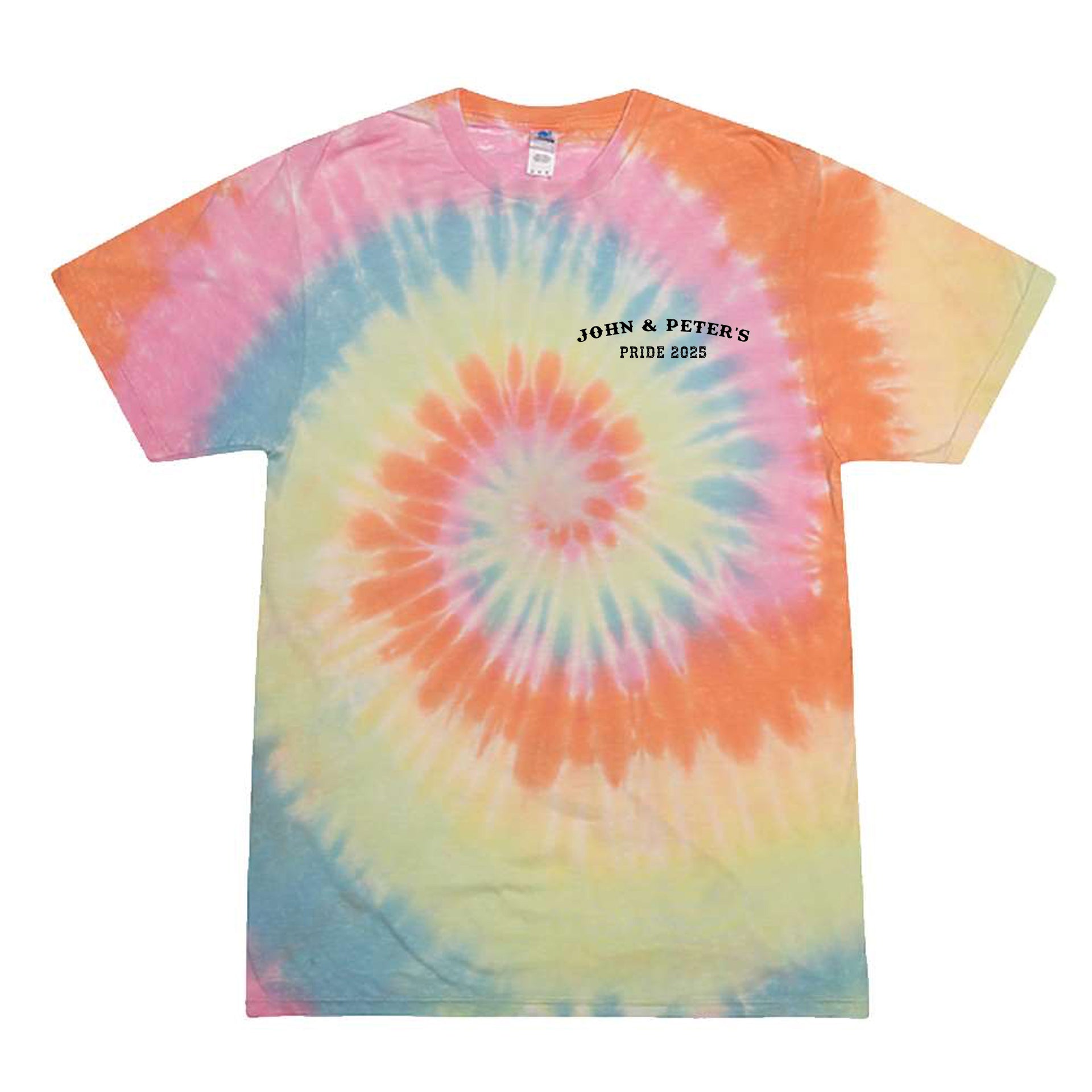 John and Peter's Pride 2025 "Loud and Proud" Tie Dye Tee