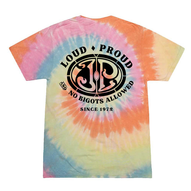 John and Peter's Pride 2025 "Loud and Proud" Tie Dye Tee