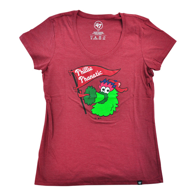 Phillies Club Scoop Neck Tee Cardinal