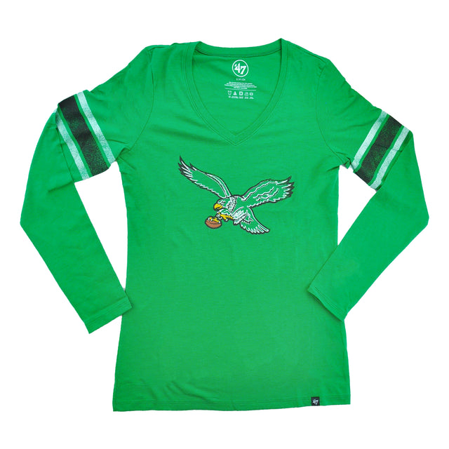 Eagles Legacy Club Stripe WMN LS