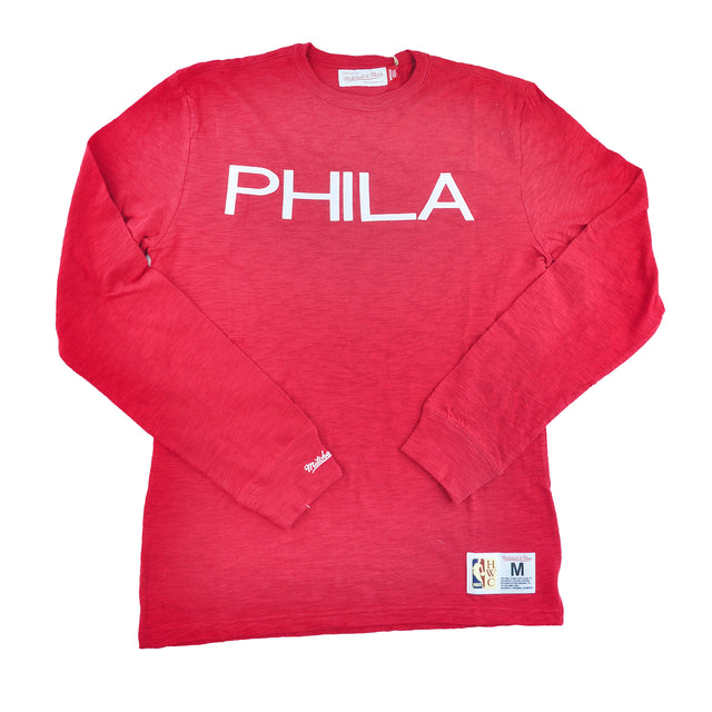 Sixers PHILA Wordmark L/S Slub