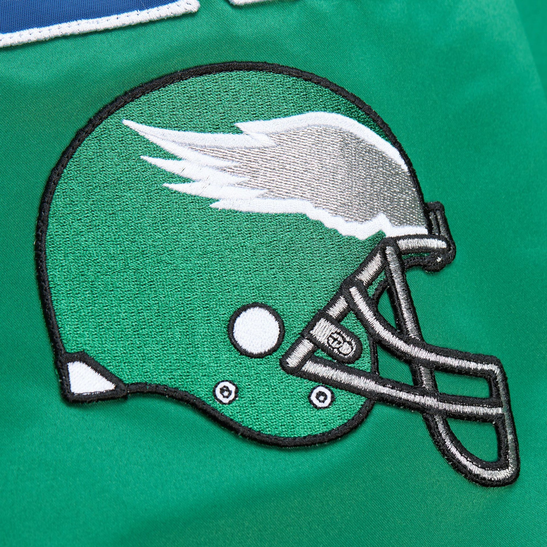 Eagles Lightweight Satin Bomber Vintage Logo