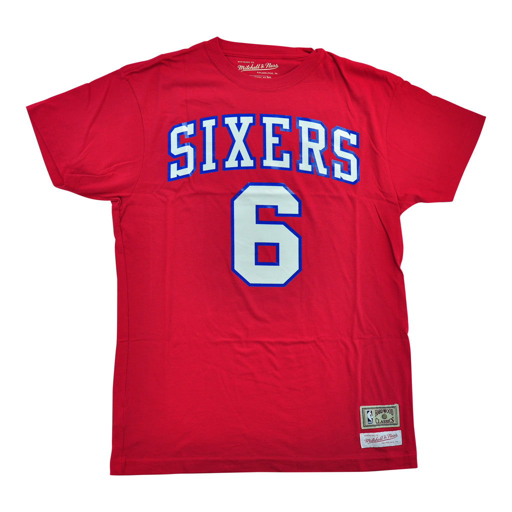 Lids Julius Erving Philadelphia 76ers Mitchell & Ness Big Tall Name Number  Short Sleeve Hoodie - Royal/Red