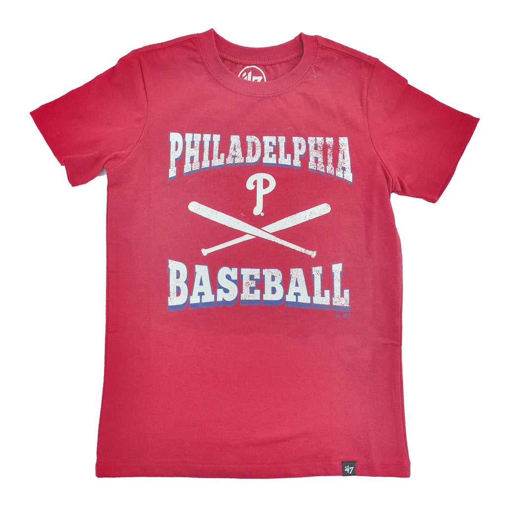Phillies Red Batter Up Super Rival Kids Tee