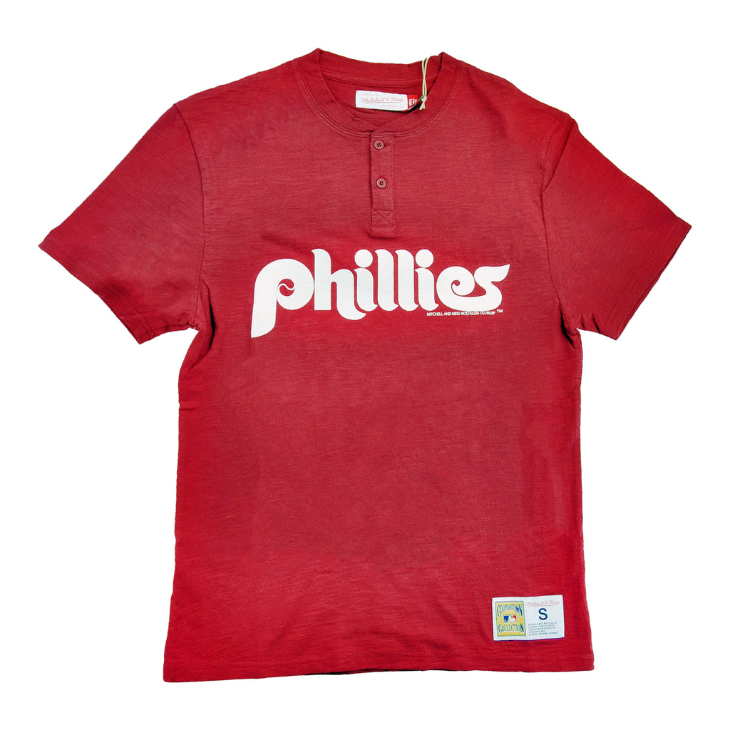 Phillies MLB 2 Button S/S Slub Henley