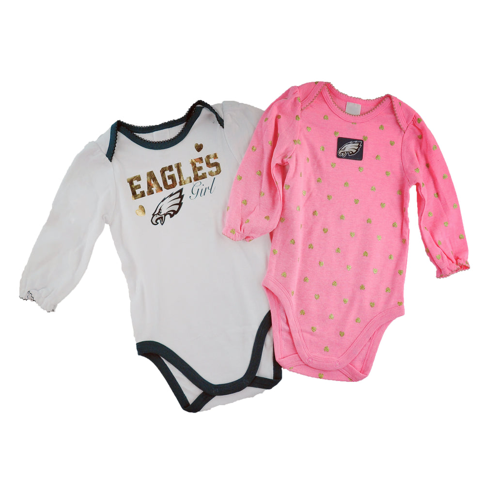 Eagles Girl 2 pk Onesies